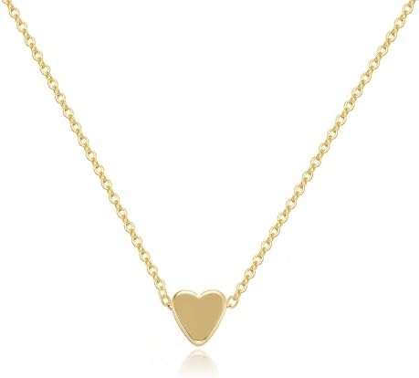 Tiny heart necklace, gold